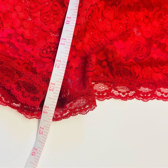 Torrid Simply All Over Lace Romper Sexy Womens Plus Size 2 2X Jester Red NEW - Picture 12 of 13